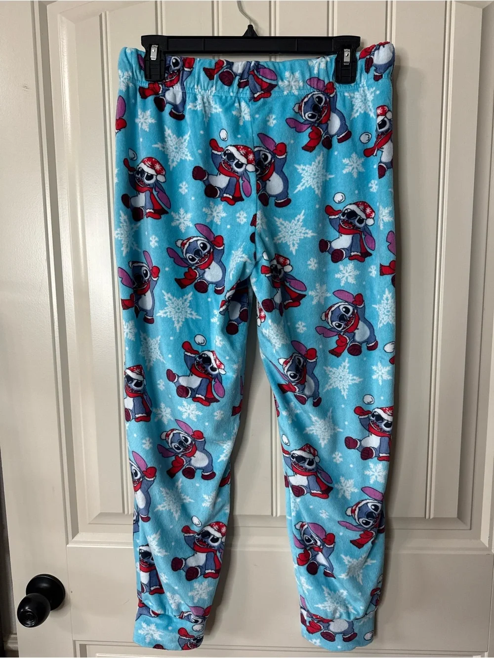 3/for $15 🍒 STITCH Lilo & Stitch Holiday Fleece Pajama Pants (Women’s Medium) - Picture 6 of 8